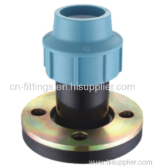 pp flange with steel compression fittings