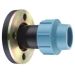 pp flange with steel compression fittings