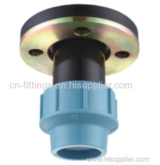 pp flange with steel compression fittings