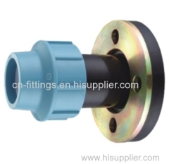 pp flange with steel compression fittings