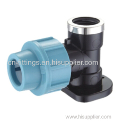 pp elbow wall plate compression pipe fittings