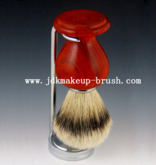 Badger shaving brush with stainless shaving brush stand