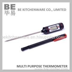 Temperature measuring digital thermometer with sensor and probe
