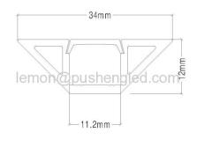 New aluminum LED profile for LED strip light with PC cover/diffuser