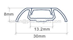 aluminum led profile for led strips with power coating,