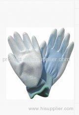 Protective Ultra - thin Working Knitted PU Coated Glove with White Nylon Liner