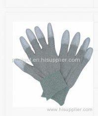 Static Dissipation Nylon - copper Knitted Seamless Liner PU Coated Glove