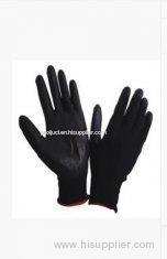 Lightweight Blue Knitted Seamless Nylon Safety Working PU Coated Glove