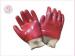 Customized Tear Resistance Industrial Protective Gloves With Red PVC Fully Dipping