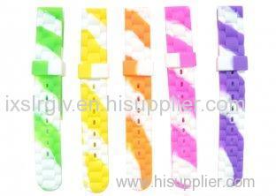 Custom Silicone Ombre Color Rubber Watch Straps Bussiness Promotion Gift