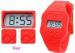 Red Free Swimming Silicone Ultra Thin Digital Watch Water Resistant 1 ATM or 3 ATM