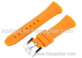OEM / ODM Orange Silicone Bands Rubber Watch Straps / 180 / 200 * 20 * 5mm