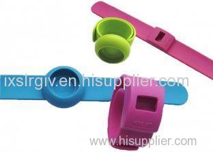 100% SGS / Rohs Silicone Compound Rubber Watch Straps / Slap Watch Rubber Bands