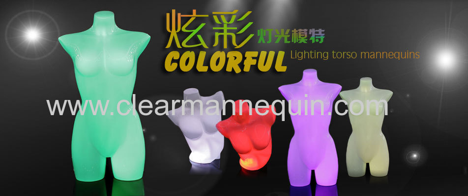 Colorful Lighting torso mannequin