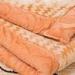 Comfortable Orange Woven Acrylic Mink Blanket Long Fibre For Airplane