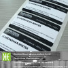 Custom Black and White PET Waterproof Oilproof Glossy Adhesive Company Information Printing Label