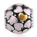 Sterling Silver Gold Plated Abundance of Love with Pink Enamel Beads Made by High Skilled Worker