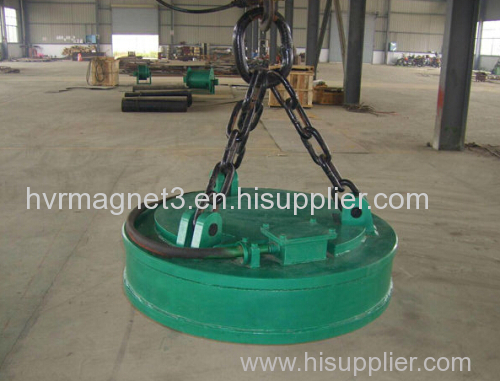 Large scrap lifting magnet for crane