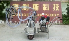 COW gsaoline engine milking machine with two bucket