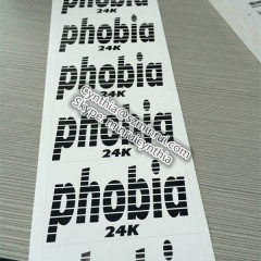 Custom Typography Self adhesive Destructible vinyl Eggshell Decor Sticker