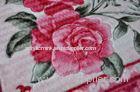 Flower Printed Warm 100% Polyester Blanket / 2 Ply Blanket With Novelty Pattern