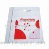Red Biodegradable Die Cut Plastic Bag for advertising , Custom Printed PE Bags 15mm Width