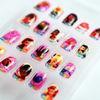 Cute French Tip Brand Nail Art Barbie Doll Colorful Fake Nails For Kids