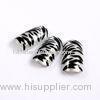 Summer White / Black Leopard Print Fake Nail Art Adult Artificial Fingernail