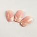 Romantic Charming French Tip Fake Nails Shinning Glitter Artist Nail Pink / White