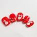 Snowman Cartoon Fake Nails Red Cute ABS Plastic False Nail For Kids Finger