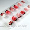 Mickey Fake Finger Nail Art Bowknot / Polka Dots Nail Cover ABS Plastic