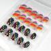 3D Cool Twill Spiky False Nail Polka DotSilicone Artificial Nail Colorful