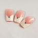 Natural Looking Fake Nails Pink White French Tip Fake Nails For Girls