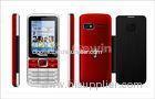 Red / Black Dual Sim Card Dual Standby Phone 500mAh with 8G TF card