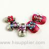 Red Pulple Blue Glitter Diamond Fake Nails Salon Cute Flower Art Nail