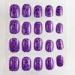 Purple 3D Cracking Nails Full Cover ABS Plastic Fake Fingernail OEM / ODM