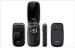 2.4 Inch Black Flip Model Mobile Phones , 850MHz / 900MHz / 1800MHz / 1900MHz