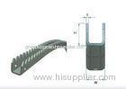 Outside teeth Curved rack and pinion for greenhouse shading system