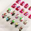 Colorful Full Plated Metallic Fake Nails Star Diamond For Kids Finger