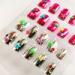 Colorful Full Plated Metallic Fake Nails Star Diamond For Kids Finger