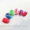 Charming Short Neon Fake Nails Red Plastic Glitter Artificial Nail Art