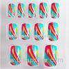 Cute Silver Glitter False Nail Girls Finger Colorful Nail Art For Party