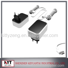 AC power supply with EU US UK KCAU plug