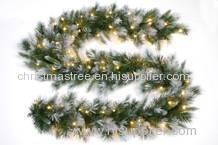 frosted garland Artificial Christmas ornament wreath