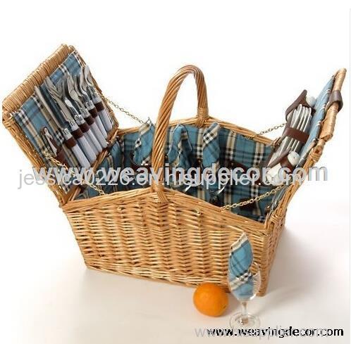 wicker basket picnic basket