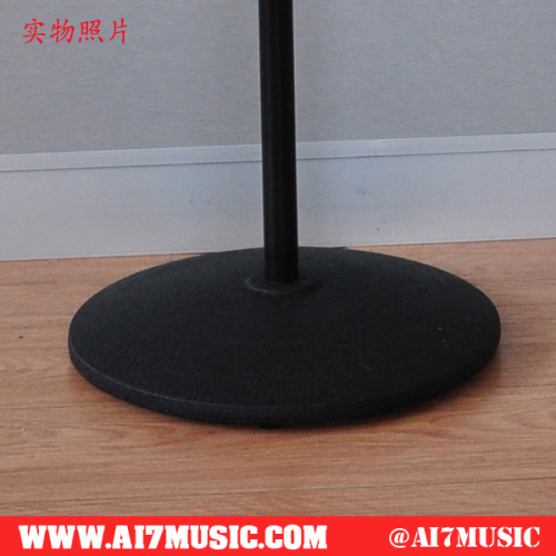 AI7MUSIC Easy Height Adjust Round Base Microphone Stand