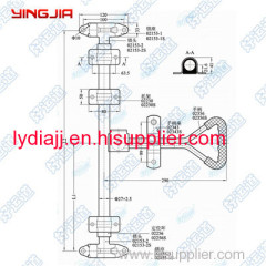 Container rear door locks, van side door locking gears