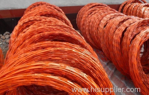 Colourful Powder-coating Razor Barbed Wire