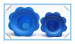 Hawaii shaved ice flower cup blue color manufacture