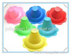 gloss blue color snow cone flower cups factory